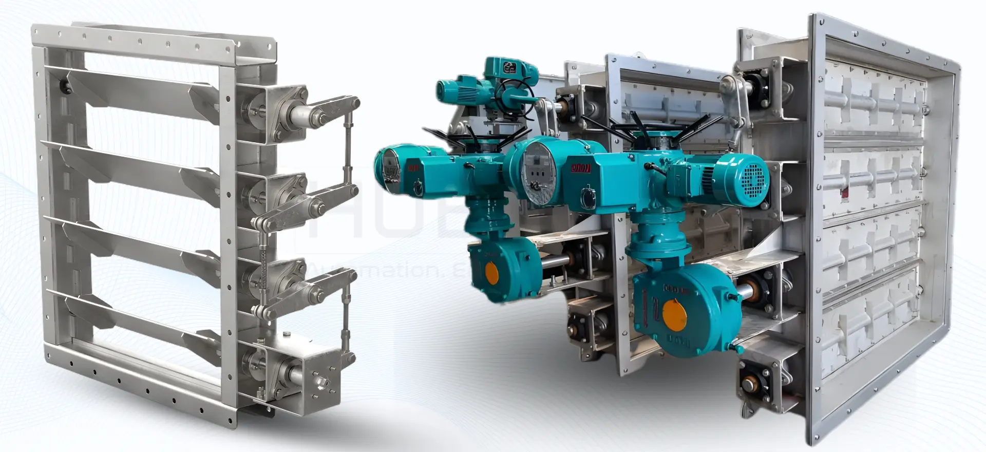 Electrical-actuator-operated-Multilouver-dampers
